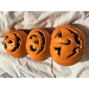 1999 Paper Magic Group Triple Stacked Jack-o-Lanterns Lighted